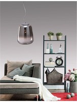 Koule - NV 7212603 Závěsné svítidlo OLIVERIO kouřové sklo s přechodem chromovaný hliník E27 1x12W IP20 bez žárovky - NOVA LUCE