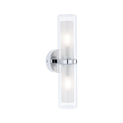 Dekorativní - P 71077 Selection Bathroom nástěnné svítidlo Luena IP44 E14 230V max. 2x20W chrom/sklo - PAULMANN - foto 1