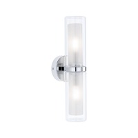 Dekorativní - P 71077 Selection Bathroom nástěnné svítidlo Luena IP44 E14 230V max. 2x20W chrom/sklo - PAULMANN