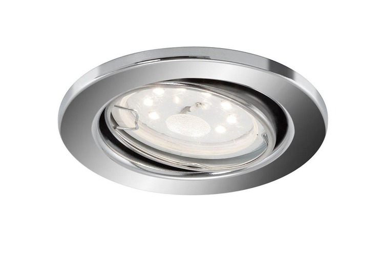 Kruhová - BRILO 8315-018 LED vestavné svítidlo, pr. 8,6 cm, 5 W, chrom - BRILONER - foto 1
