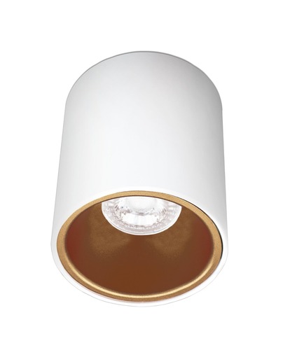 Downlight - CEN ESRBG96-GU10 ESSENZA přisazené svítidlo GU10 bílá/zlatá 96mm - CENTURY - foto 1