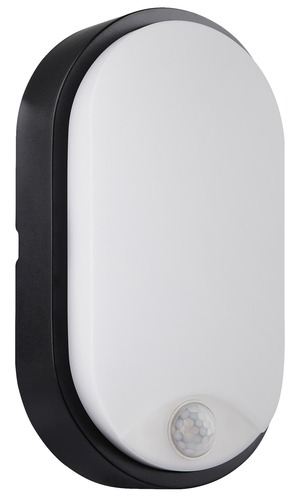 Nástěnná - CEN OSONS-1411940 LED SVÍTIDLO OASI OVÁLNÉ ČERNÉ SENSOR 14W 4000K 1055Lm 120d IP54  - CENTURY - foto 1