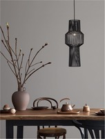 Dekorativní - NV 9586511 Závěsné svítidlo BREDO černý hliník černý kabel E27 1x12W 230V IP20 bez žárovky - NOVA LUCE