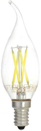 E14 - LED vlákno Tip Svíčka žárovka C35T E14 Čiré sklo Stmívatelné - foto 1