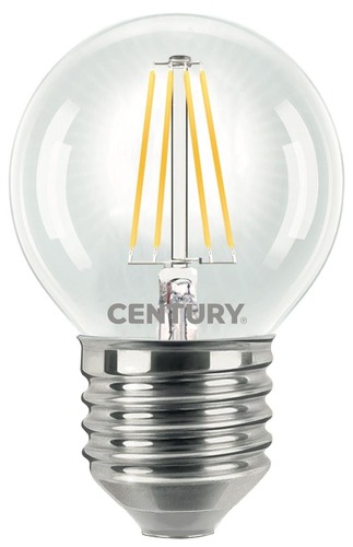 E27 - CEN INH1G-042727 LED FILAMENT MINI GLOBE ČIRÁ 4W E27 2700K 470Lm 360d 45x72mm IP20 - CENTURY - foto 1