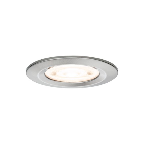 Koupelnová - P 92277 LED vestavné svítidlo Nova GU10 Flat nevýklopné IP44 4,9W 230V 2700K kov kartáčovaný - PAULMANN - foto 1