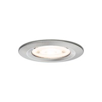 Koupelnová - P 92277 LED vestavné svítidlo Nova GU10 Flat nevýklopné IP44 4,9W 230V 2700K kov kartáčovaný - PAULMANN