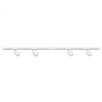 Lištové Briloner 230V - BRILO 8000046 Startovací sada lištový systém 150cm - 2x 230V lišta 1-fázová, 4 spoty GU10, bílé - BRILO