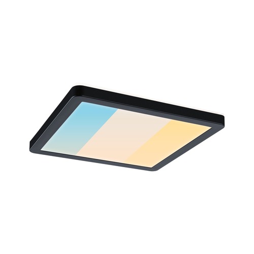 Hranatá - P 71267 LED Panel Atria Shine IP44 hranaté 190x190mm 8W 3000 - 6500K černá - PAULMANN - foto 1