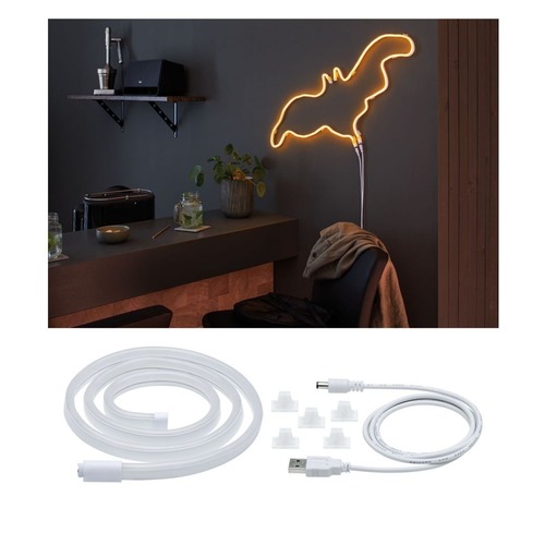 Dekorační - P 70562 Neon Colorflex USB Strip oranžová 1m 4,5W 5V oranžová/bílá umělá hmota - PAULMANN - foto 1