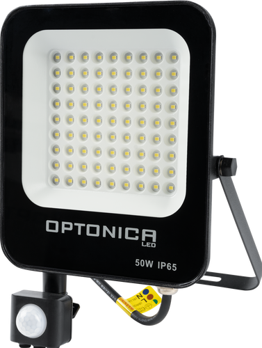 Vnější světlomety - LED SMD Floodlight Černé tělo IP65 se senzorem - foto 1