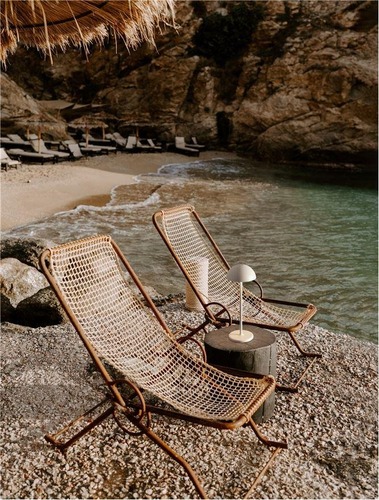 Na baterie - NV 9281380 Venkovní stolní lampa ROSE bílý hliník a akryl LED 1W 3000K 5V DC IP54 vypínač na těle / USB kabel - NOVA LUCE - foto 1