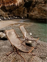 Na baterie - NV 9281380 Venkovní stolní lampa ROSE bílý hliník a akryl LED 1W 3000K 5V DC IP54 vypínač na těle / USB kabel - NOVA LUCE