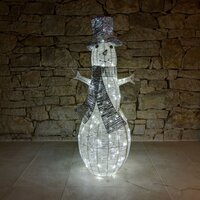 Venkovní dekorace - DLED 3DS1 DecoLED Svítící LED sněhulák 107cm, ledově bílá