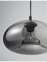 Koule - NV 9726482 Závěsné svítidlo SAVAZ chromové sklo černý kov černý kabel E27 1x12W 230V IP20 bez žárovky - NOVA LUCE