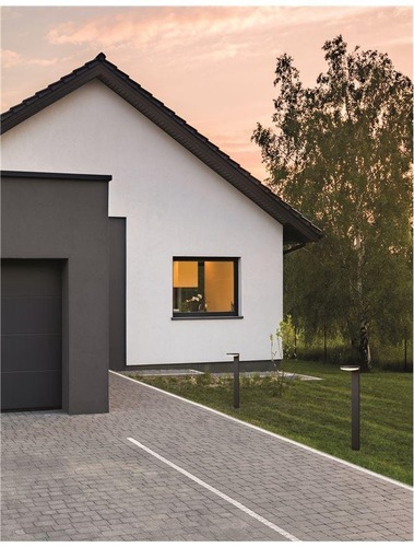 Sloupková - NV 9936102 Venkovní sloupkové svítidlo ENZI tmavě šedý hliník akrylový difuzor LED 15W 3000K 100-240V 180st. IP54 - NOVA LUCE - foto 1