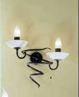 Dekorativní - OR WA 2-855/2 Nástěnné svítidlo 2xE14 antik/sklo, výška 25cm, délka 33cm,šířka - ORION