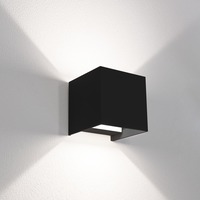 Nástěnná - CEN UDSNE-2012 Venkovní nástěnné LED svítidlo up/down QUADRATO černá 20W 3000/4000/6500K IP65 - CENTURY
