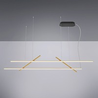 Podélná - TI 1015MDMBVE2B C01BR5 C05CN Závěsné svítidlo Overlap Decò DALI/PUSH bronz / černý kabel UP 40W 3100lm / DOWN 70W 5400lm 3000K - Team Italia