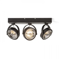 Bodová - RED R13109 KELLY LED III DIMM nástěnná černá 230V LED 3x12W 24° 3000K - RED - DESIGN RENDL
