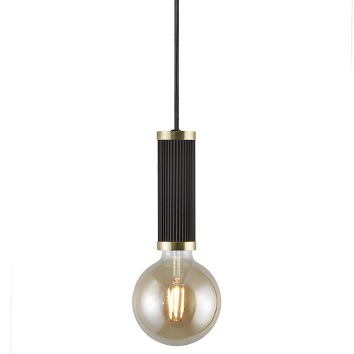 Subtilní - NOR 2011053003 Závěsné svítidlo Galloway 40W E27 černá mosaz - NORDLUX - foto 1