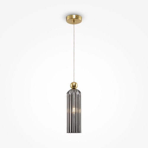 Dekorativní - M MOD302PL-01GR Závěsné svítidlo Antic E14 40W šedé sklo kov bronz - MAYTONI - foto 1