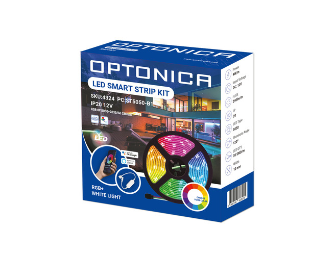 Sady LED pásků - Inteligentní LED páskový adaptér + WIFI ovladač 60 LED Alexa & Google Assistant - foto 1