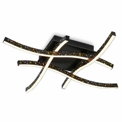 Dekorativní - BRILO 3718-045 LED nástěnné a stropní svítidlo, 64,5 cm, 24 W, 700 lm, černá - BRILO - foto 1