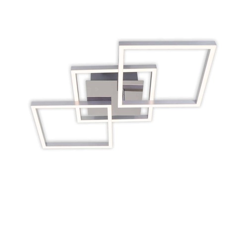 Hranatá - BRILO 3217-018 LED stropní svítidlo, 76,3 cm, 2600 LM, 36 W, hliník-chrom - BRILO - foto 1