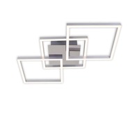 Hranatá - BRILO 3217-018 LED stropní svítidlo, 76,3 cm, 2600 LM, 36 W, hliník-chrom - BRILO