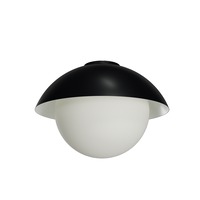 Kruhová - OS LUK60014 LUKIDA 3 stropní/nástěnné skleněné svítidlo černá / bílá IP65 3000 K 27W LED - OSMONT