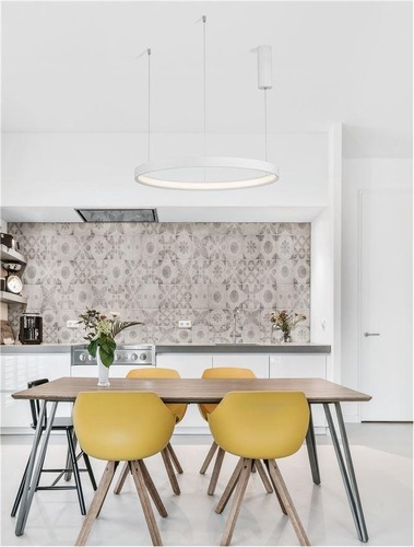 Kruhová - NV 9345617 Závěsné svítidlo PERRINE bílý hliník a akryl LED 42W 230V 3000K IP20 stmívatelné - NOVA LUCE - foto 1