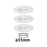 Koupelnová - P 94299 LED vestavné svítidlo Nova mini nevýklopné IP44 3x4W 2.700K bílá mat 230V - PAULMANN