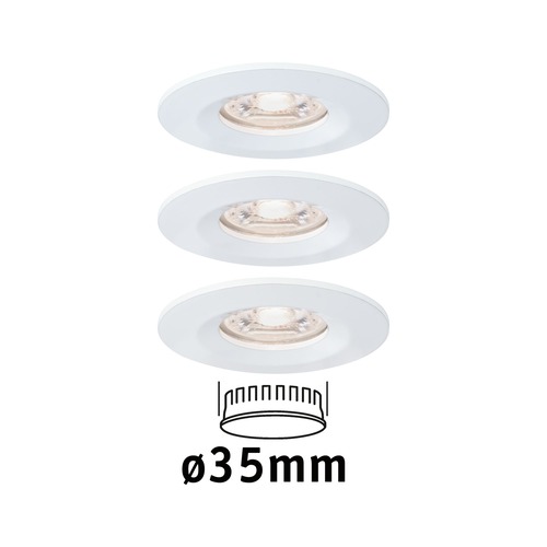 Koupelnová - P 94299 LED vestavné svítidlo Nova mini nevýklopné IP44 3x4W 2.700K bílá mat 230V - PAULMANN - foto 1