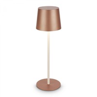 Stolní lampy dekorační - BRILO 7708014 Bota stolní lampa - 2,6W, 120lm, nabíjecí, LED, stmívatelné, dotykový vypínač, teplá bílá, kávová - BRILO