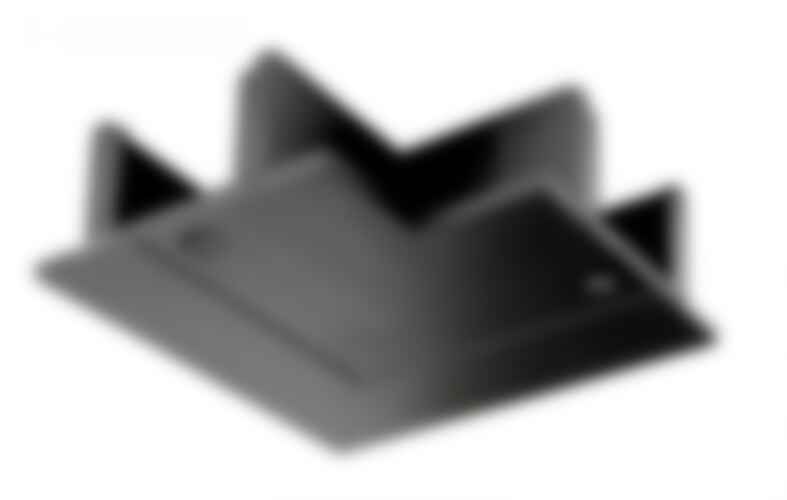 Lišty a příslušenství IVELA - IMPR 710529 Deko-Light 3-fázový kolejnicový systém - D Line DALI vestavný krycí panel 90°-spojka, černá - LIGHT IMPRESSIONS - foto 1