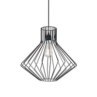 Kónická - ILUX 167497 Závěsné svítidlo Ideal Lux Ampolla-4 SP1 nero 167497 černé 39,5cm - IDEALLUX