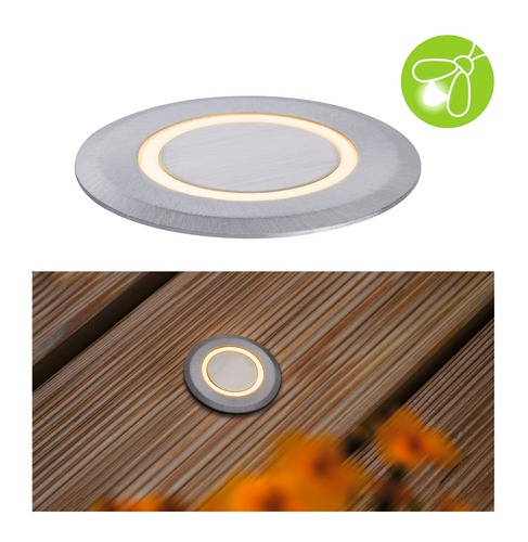 Zapuštěná - P 94727 LED zemní svítidlo zlaté světlo neláká hmyz IP67 kruhové 50mm 2200K 2,2W 230V hliník umělá hmota/kov - PAULMANN - foto 1