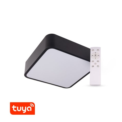 Hranatá - SMART Tuya LED svítidlo RENDO 36W CCT hranaté černé - foto 1