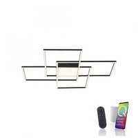 Hranatá - PN 6073-18 Paul Neuhaus Q-Asmin LED stropní svítidlo Smart Home 80x80 černá ZigBee 2700-5000K - PAUL NEUHAUS
