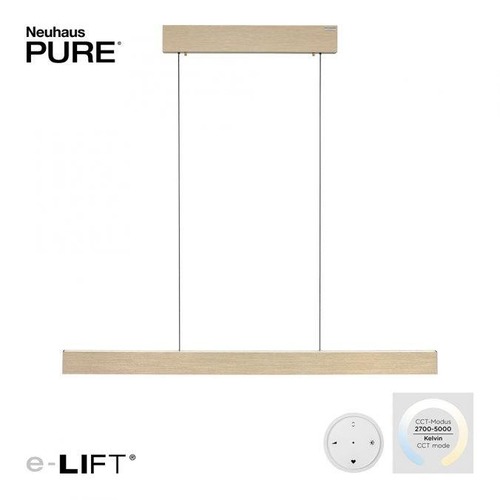 Podélná - PN 2570-60 Paul Neuhaus LED závěsné svítidlo PURE-E-MOTION elektricky nastavitelná výška 2700-5000K zlatá imperial - PAUL NEUHAUS - foto 1