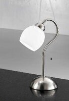 Stolní lampy dekorační - OR LA 4-1098/1 SATI Stolní lampa 1x40W E14, satin/opál sklo bílé, výška 20cm - ORION