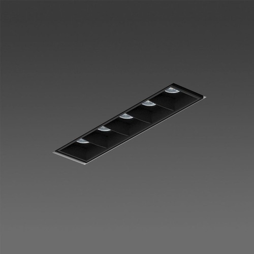 Hranatá - BPM 10216.05.TR.RD.BK-BK.60.ST.9.30… Zápustné svítidlo LENT MODULAR TRIMLESS 143x43mm černé 60º 5x2W CRI90 3000K DALI - BPM - foto 1