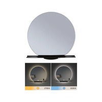 K zrcadlu - P 71091 LED zrcadlo s osvětlením Miro IP44 měnitelná bílá 230V 11W zrcadlo/černá mat - PAULMANN