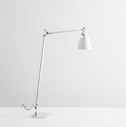 Stojací lampy - AR A014610 Tolomeo Basculante Reading stojací lampa - tělo lampy se saténovým difuzorem 180 - ARTEMIDE - foto 1