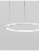 Kruhová - NV 9853683 Závěsné svítidlo PERTINO bílý hliník a akryl LED 48W 230V 3000K IP20 stmívatelné - NOVA LUCE