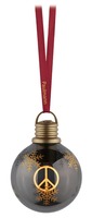 Svítilny - P 241225 Vánoční koule se symbolem míru (na baterie) Christmas Globe Peace hnědá / zlatá 100mm 2200K - PAULMANN