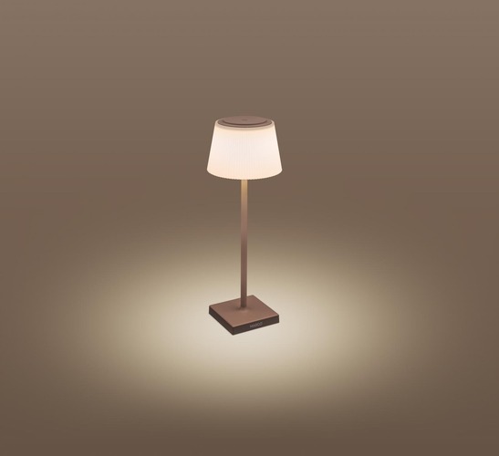 Na stůl - CEN MRGCO-043830 Nabíjecí stmívatelné stolní LED svítidlo MARGO corten 4W 3000K IP54 USB - CENTURY - foto 1