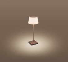 Na stůl - CEN MRGCO-043830 Nabíjecí stmívatelné stolní LED svítidlo MARGO corten 4W 3000K IP54 USB - CENTURY