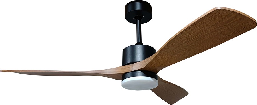 LED stropní svítidla - LED stropní ventilátor 18W/3CCT černé dřevo + dálkové ovládání - foto 1